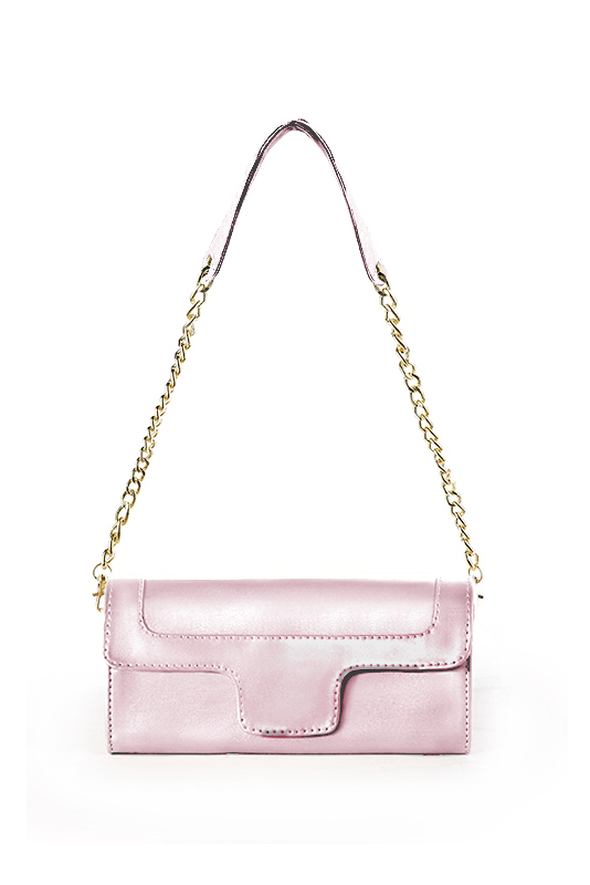 Pochette femme habillee rose pale